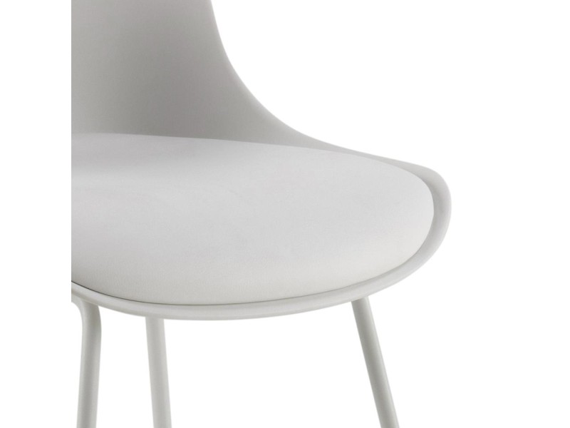 Stołek barowy Tina White PU - ACTONA